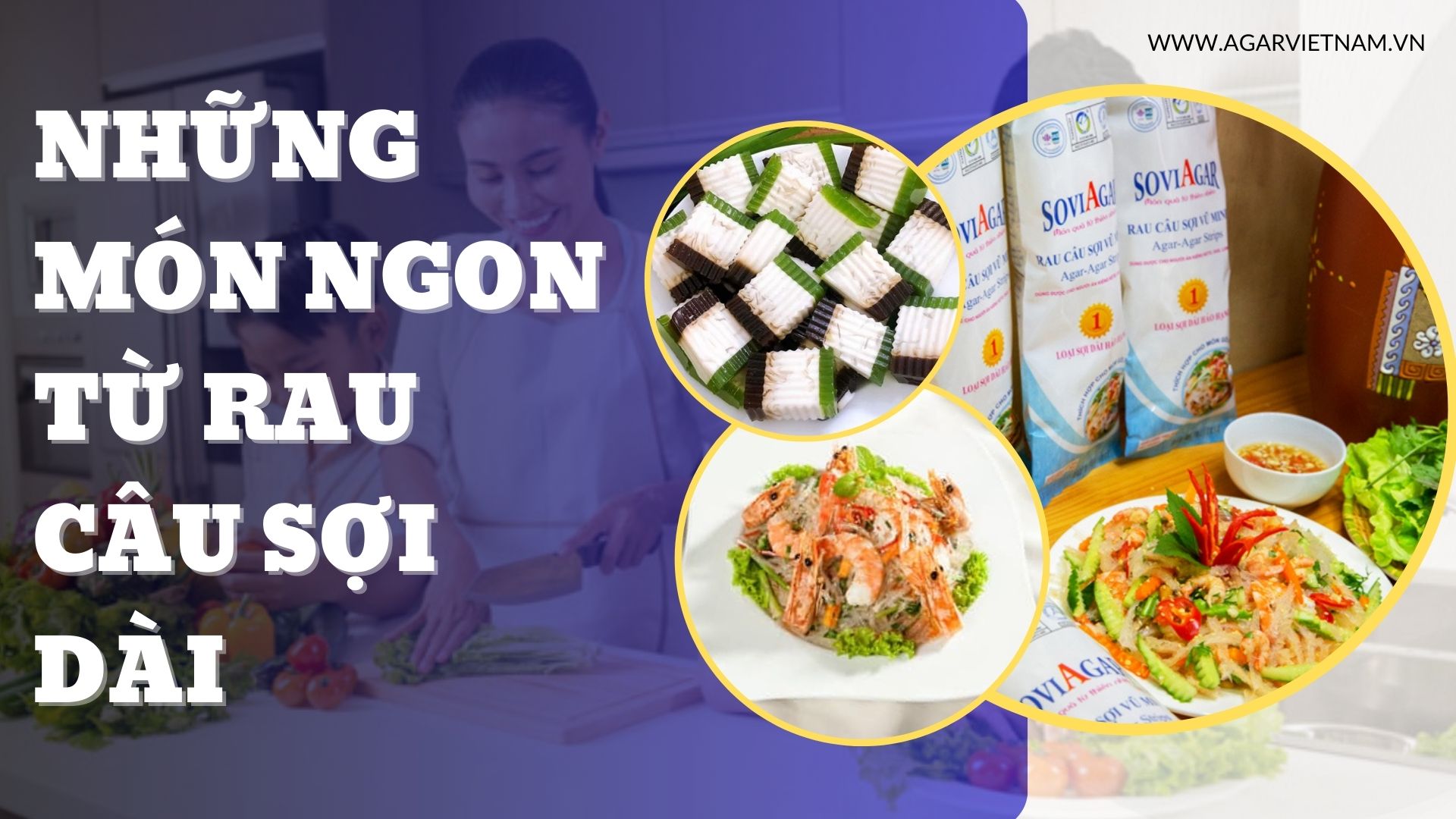 Tổng hợp 5 món ngon từ rau câu sợi dài 100% rong câu chỉ vàng ngon bổ dưỡng